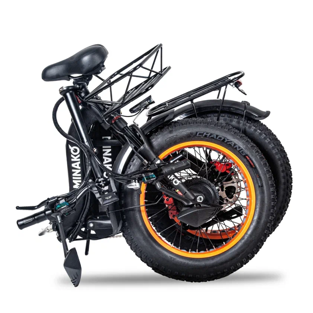 Электровелосипед Minako F11 Dual оранжевые диски 13